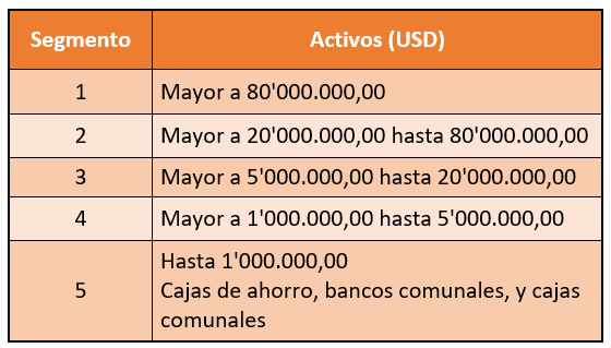 Segmentación de las Entidades Financieras