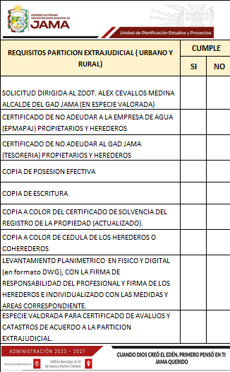 Requisitos Obligatorios.
