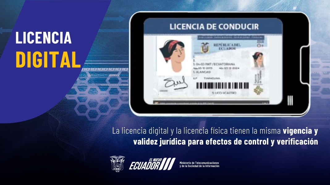 Licencia Digital tiene la mísma validez que la licencia física