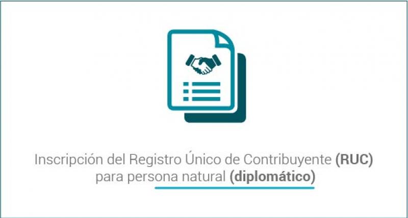 Inscripción del Registro Único de Contribuyente (RUC) para persona natural (diplomático)