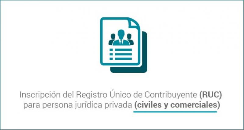 Inscripción del Registro Único de Contribuyente (RUC) para persona jurídica privada (civiles y comerciales)