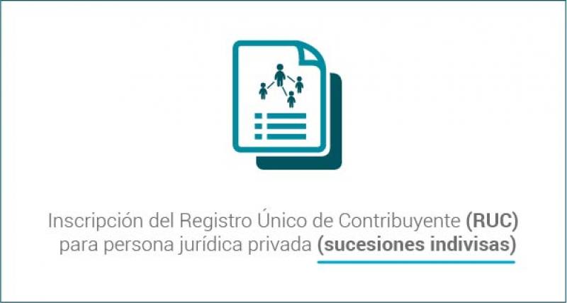 Inscripción del Registro Único de Contribuyente (RUC) para persona jurídica privada (sucesiones indivisas)