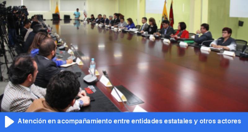 Atención en acompañamiento entre entidades estatales y otros actores