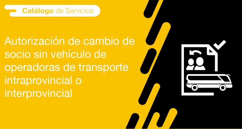 El usuario requirente puede solicitar en la ANT la autorización de cambio de socio sin vehículo de operadoras de transporte intraprovincial o interprovincial