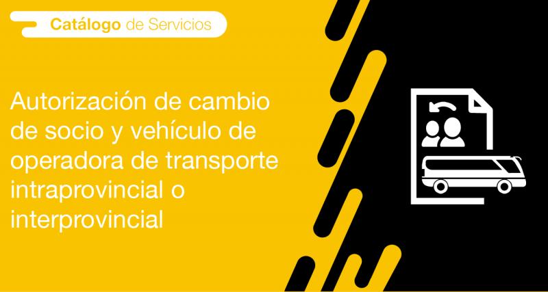 El usuario puede solicitar a la ANT la autorización de cambio de socio y vehículo de operadora de transporte intraprovincial o interprovincial