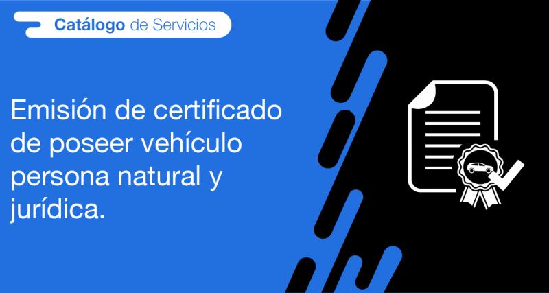 El usuario requirente puede solicitar en la ANT la emisión de certificado de poseer vehículo persona natural y jurídica