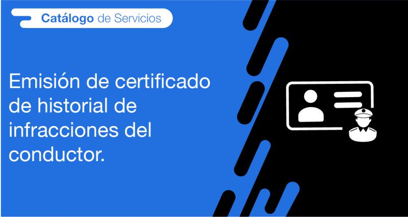 El usuario requirente puede solicitar en la ANT la emisión de certificado de historial de infracciones del conductor