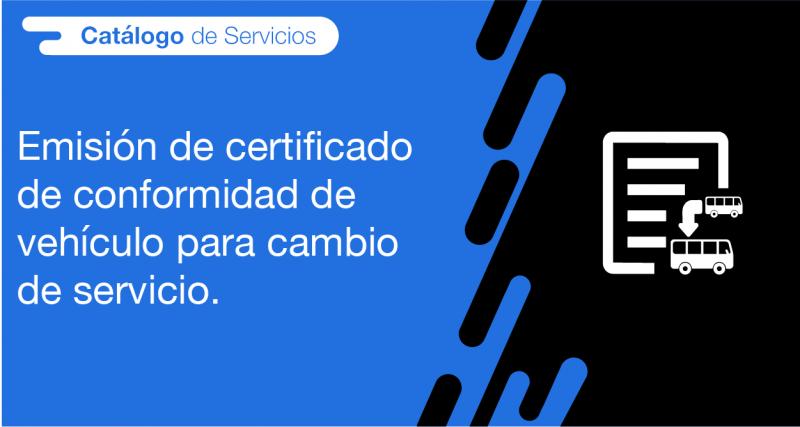 El usuario requirente puede solicitar en la ANT la emisión de certificado de conformidad de vehículo para cambio de servicio