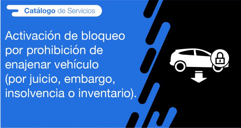 El usuario requirente puede solicitar en la ANT el bloqueo por prohibición de enajenar vehículo (por juicio, embargo, insolvencia o inventario)