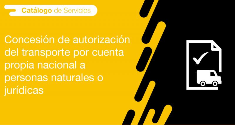 El usuario requirente puede solicitar en la ANT la concesión de autorización del transporte por cuenta propia nacional a personas naturales o jurídicas