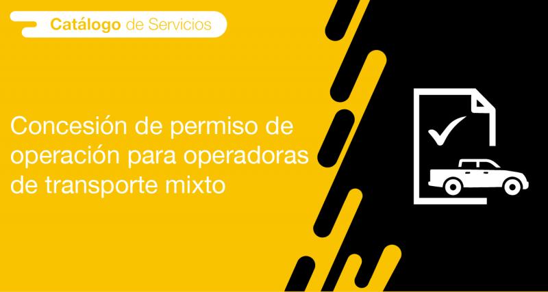 El usuario requirente puede solicitar en la ANT la concesión de permiso de operación para operadoras de transporte mixto