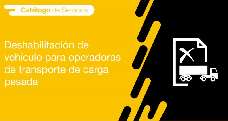 El usuario requirente puede solicitar a la ANT la deshabilitación de vehículo para operadoras de transporte de carga pesada