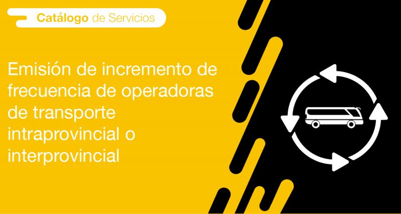 El usuario requirente puede solicitar en la ANT la emisión de incremento de frecuencia de operadoras de transporte intraprovincial o interprovincial