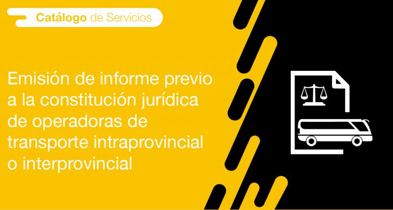 El usuario requirente puede solicitar en la ANT la emisión de informe previo a la constitución jurídica de operadoras de transporte intraprovincial o interprovincial