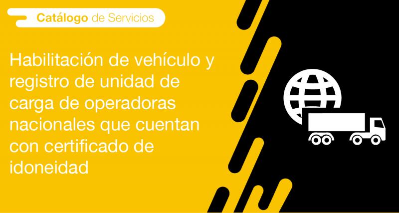 El usuario requirente puede solicitar en la ANT la habilitación de vehículo y registro de unidad de carga de operadoras nacionales que cuentan con certificado de idoneidad
