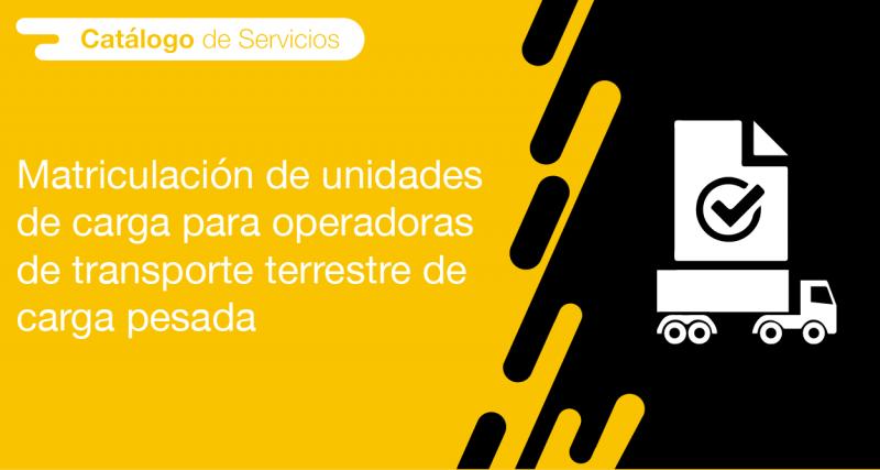 Matriculacion De Unidades De Carga Para Operadoras De Transporte