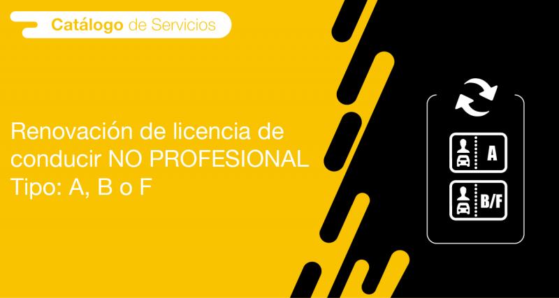 Renovacion De Licencia De Conducir No Profesional Tipo A B O F