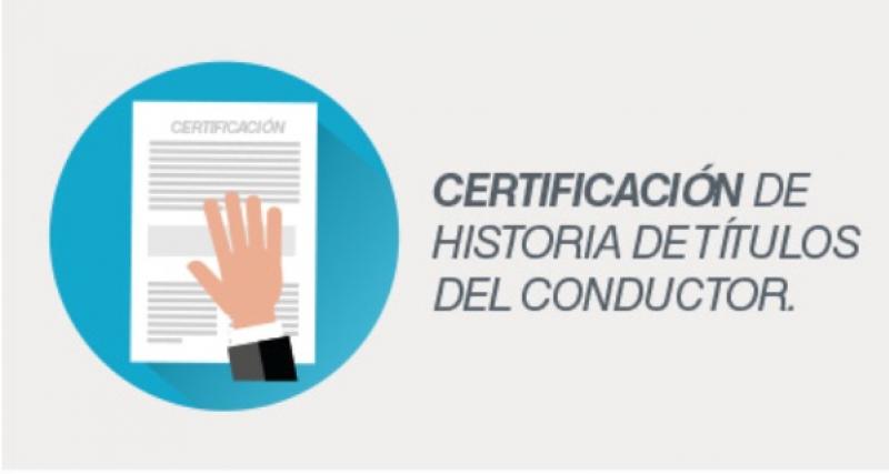 Certificación de Historia de títulos del conductor 
