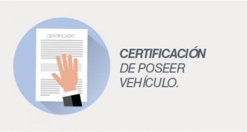 Certificado de poseer vehículo