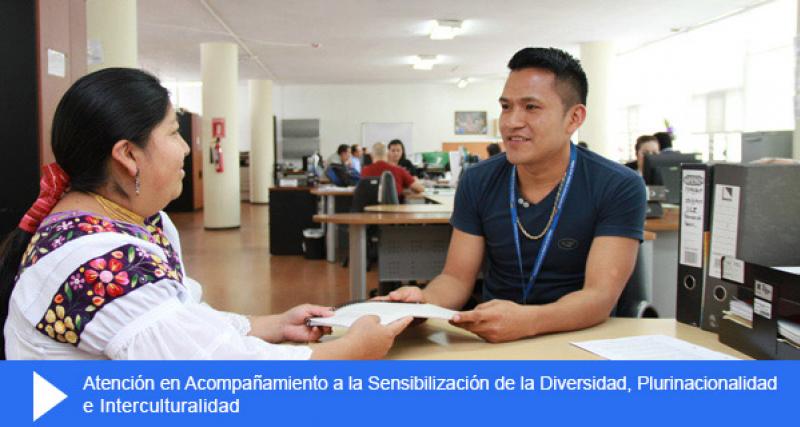 Atención en acompañamiento a la sensibilización de la diversidad, plurinacionalidad e interculturalidad