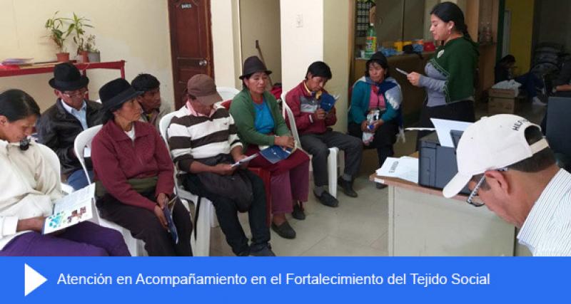 Atención en acompañamiento en el Fortalecimiento del Tejido Social