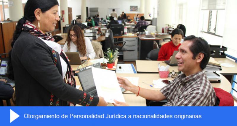 Otorgamiento de personería jurídica a nacionalidades originarias