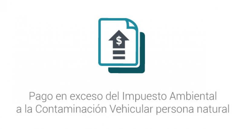 Pago en exceso del Impuesto Ambiental a la Contaminación Vehicular persona natural