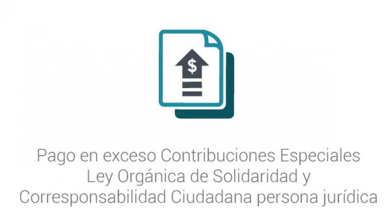 Pago en exceso Contribuciones Especiales Ley Orgánica de Solidaridad y Corresponsabilidad Ciudadana persona jurídica