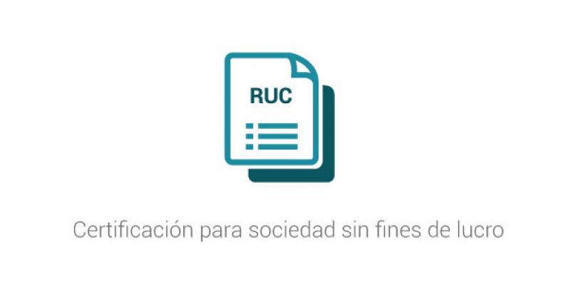 Certificación para sociedad sin fines de lucro