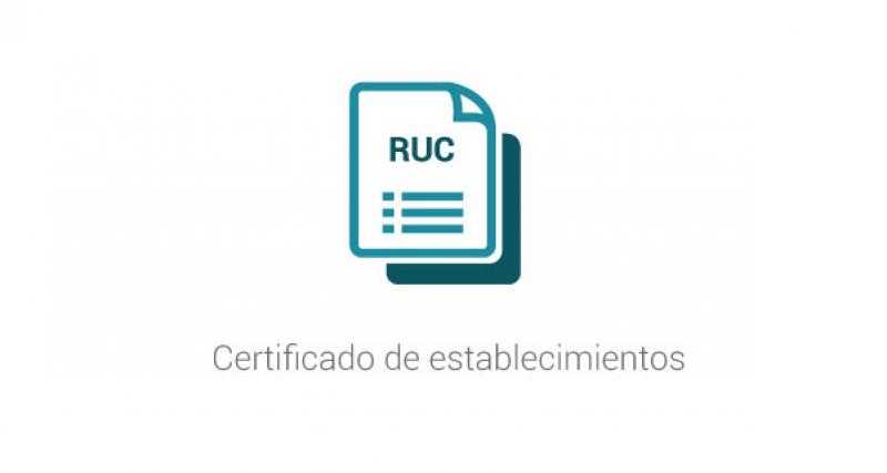 Certificado de establecimientos