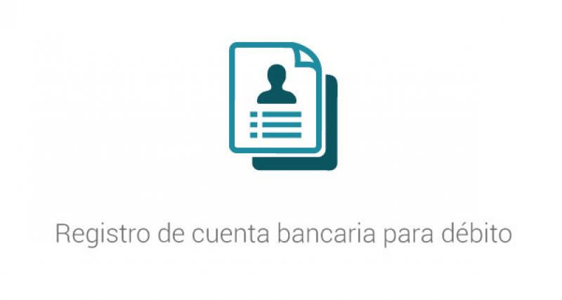 Registro de cuenta bancaria para débito