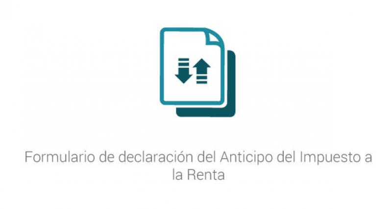 Formulario de declaración del Anticipo del Impuesto a la Renta