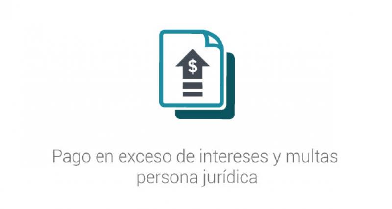 Pago en exceso de intereses y multas persona jurídica