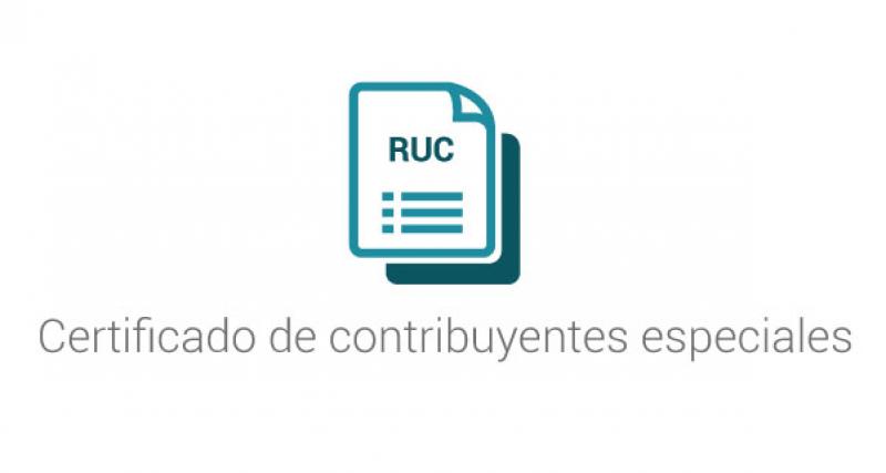 Certificado de contribuyentes especiales