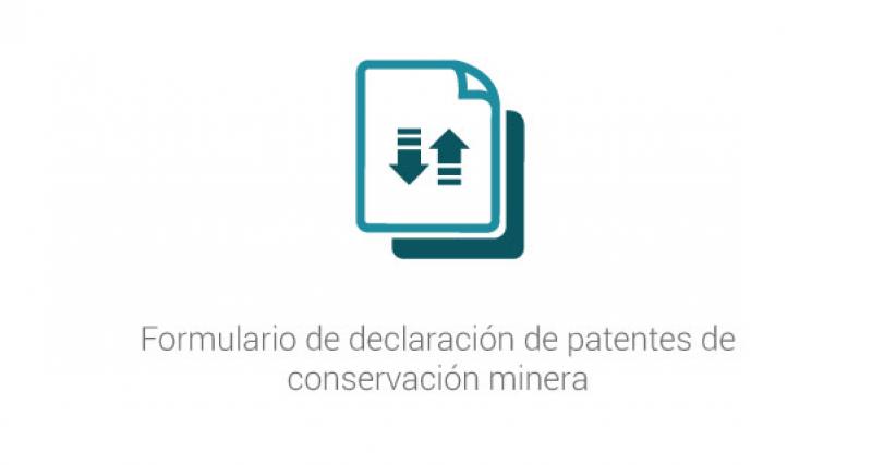Formulario de declaración de patentes de conservación minera