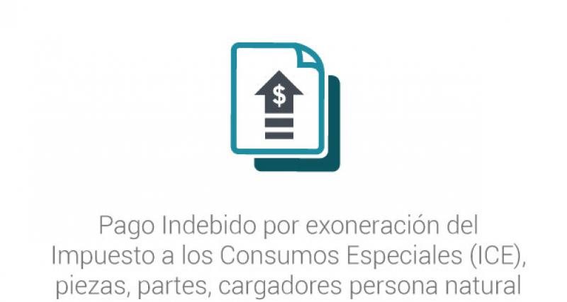 Pago indebido por exoneración del Impuesto a los Consumos Especiales (ICE), piezas, partes, cargadores persona natural