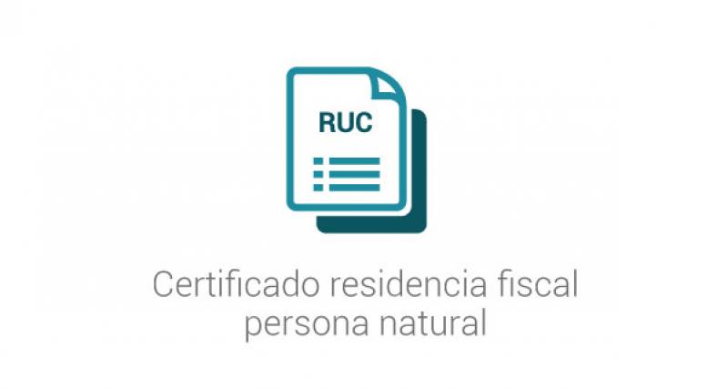 Certificado de residencia fiscal persona natural