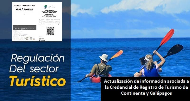 Actualización de información asociada a la Credencial de Guía Especializado de Galápagos
