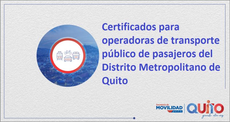 Certificado de registro de transporte público