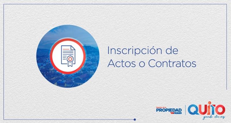 Inscripción de Actos o Contratos