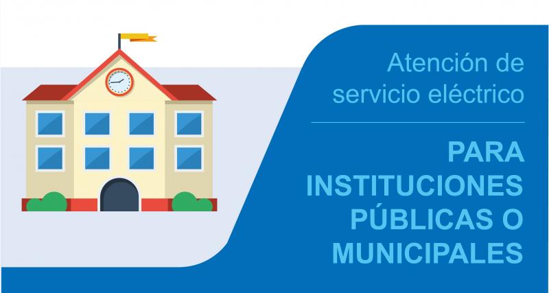 Atención de servicio eléctrico para instituciones públicas o municipales