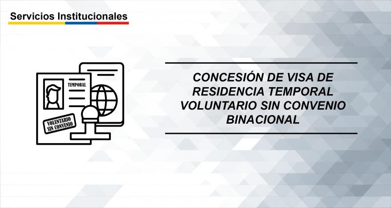 Concesión de visa de residencia temporal voluntario, misionero