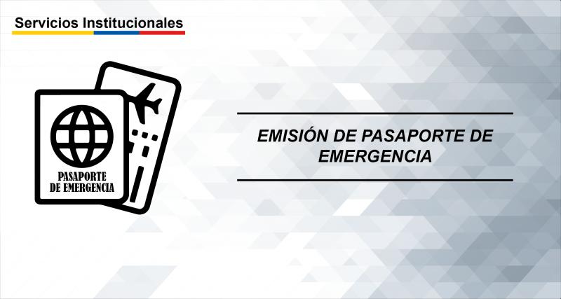 Emisión de pasaporte de Emergencia