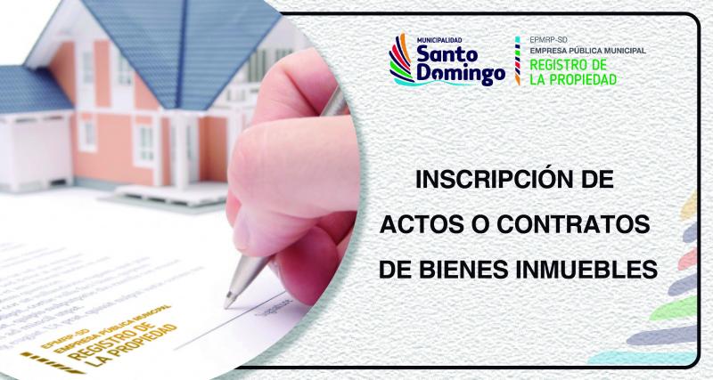 Inscripción de Compraventa de Bienes Inmuebles CANTÓN-SANTO DOMINGO