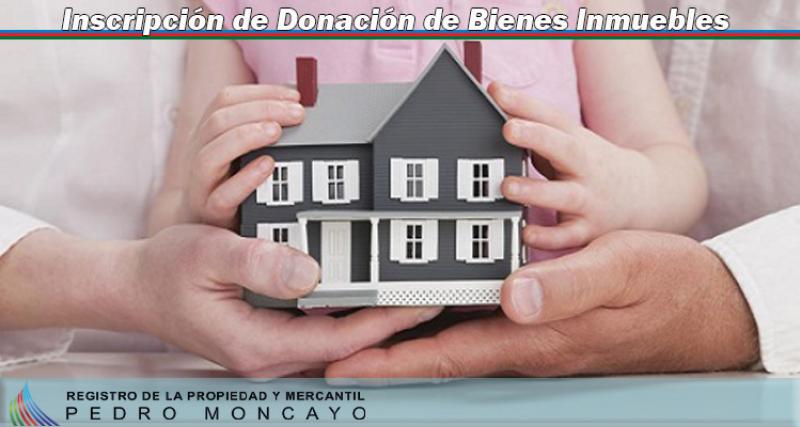 Inscripción de Donación de Bienes Inmuebles cantón Pedro Moncayo