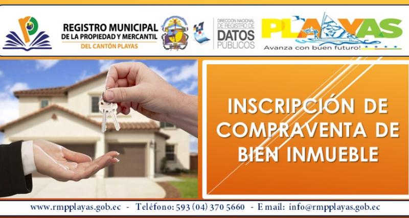 Inscripción de Compraventa de Bienes Inmuebles Cantón Playas