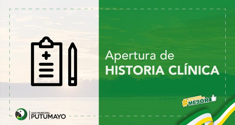 Apertura de historia clínica y atención médica.