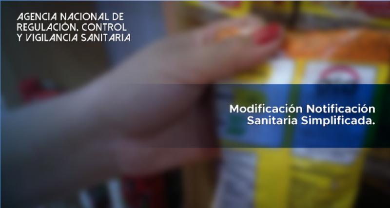 Modificación Notificación Sanitaria Simplificada