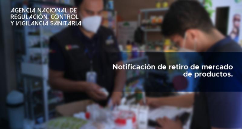 Notificación de retiro de mercado de productos