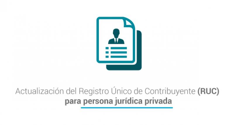 Actualización del Registro Único de Contribuyente (RUC) para persona jurídica privada